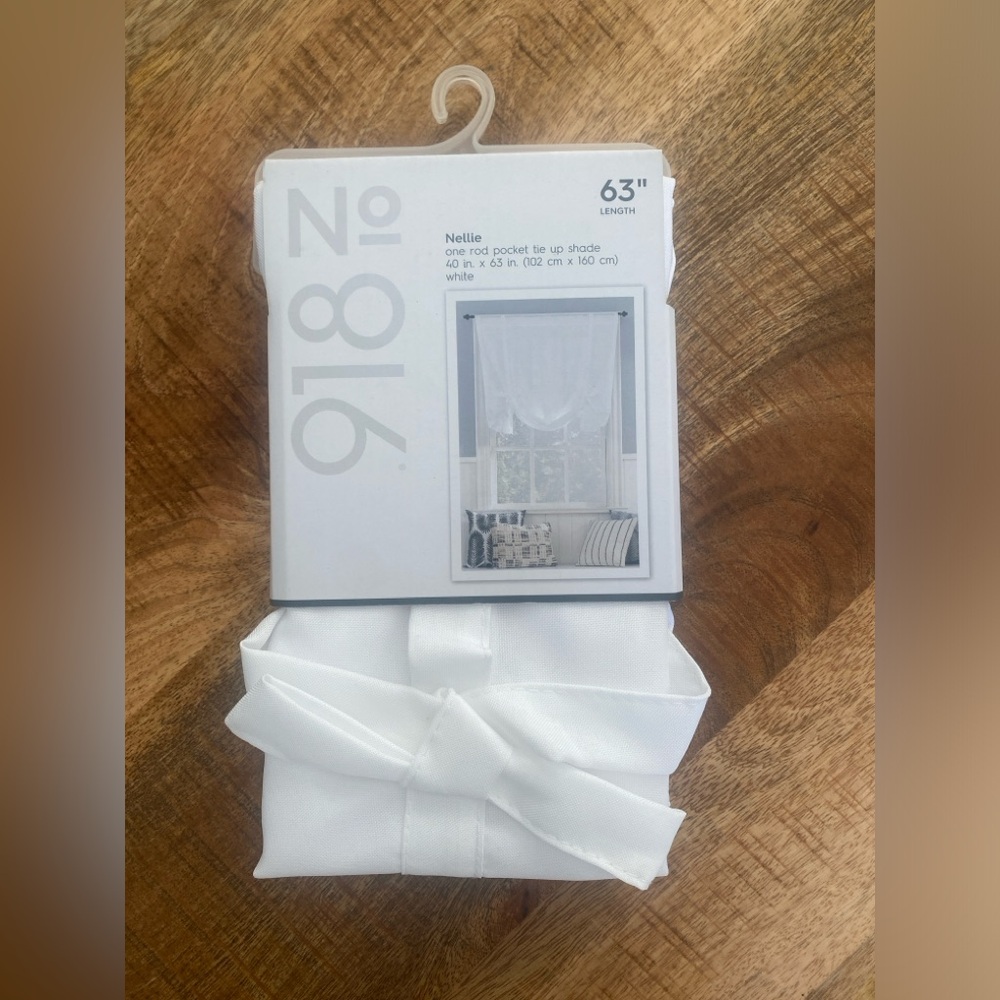 Nellie Pocket Tie Up Shade Curtain 40inX63in